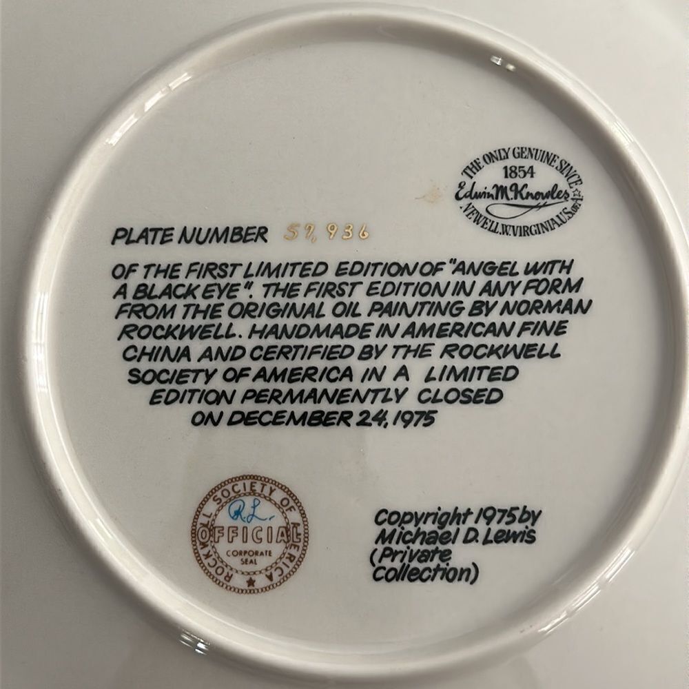 Norman Rockwell Collectable Plate - Picture 2 of 6